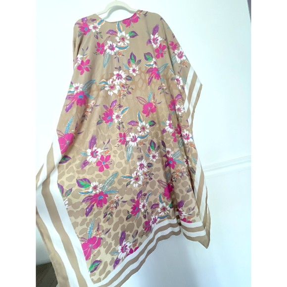 Steve Madden Floral Handkerchief Duster Kimono One Size  Neutral Boho New NWT - Picture 7 of 14